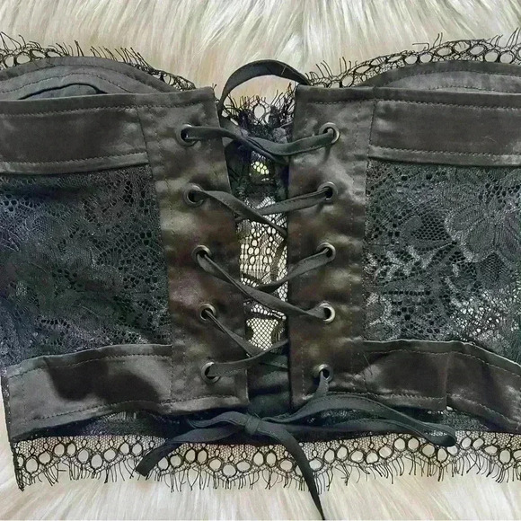 Nasty Gal Express Yourself Corset Top Black Size 4 - Picture 7 of 9